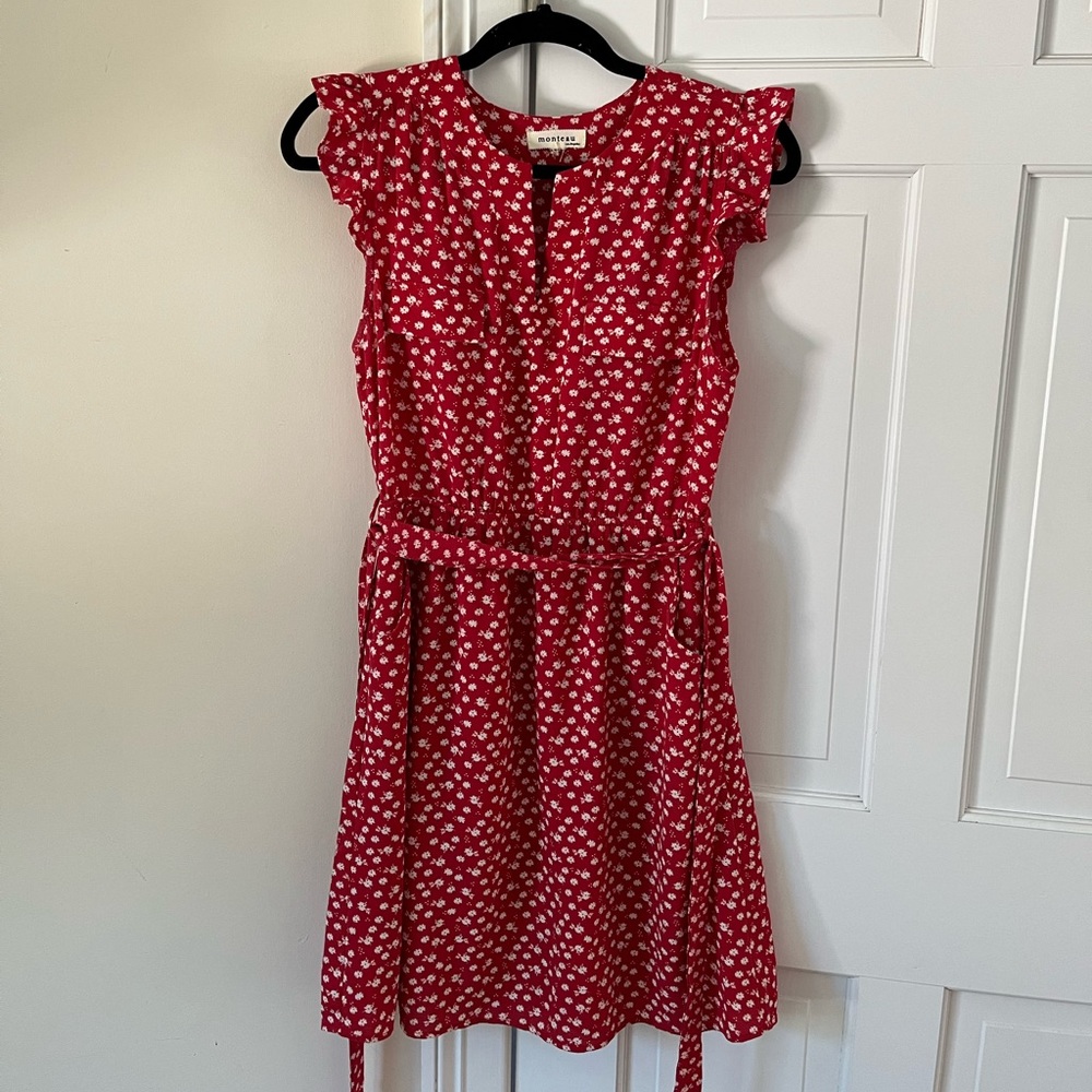 Red Floral Mini Dress